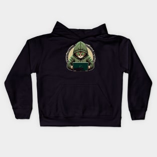 hacker cat Kids Hoodie